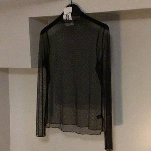 Sheer bell sleeve top